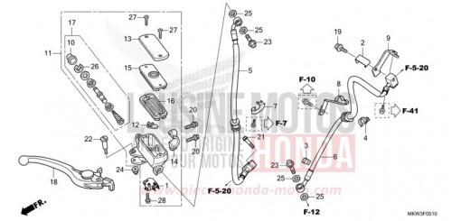 FRONT BRAKE MASTER CYLINDER NC750XDM de 2021